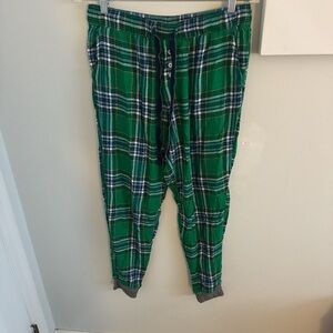 Aerie green and navy plaid pajama pants size small